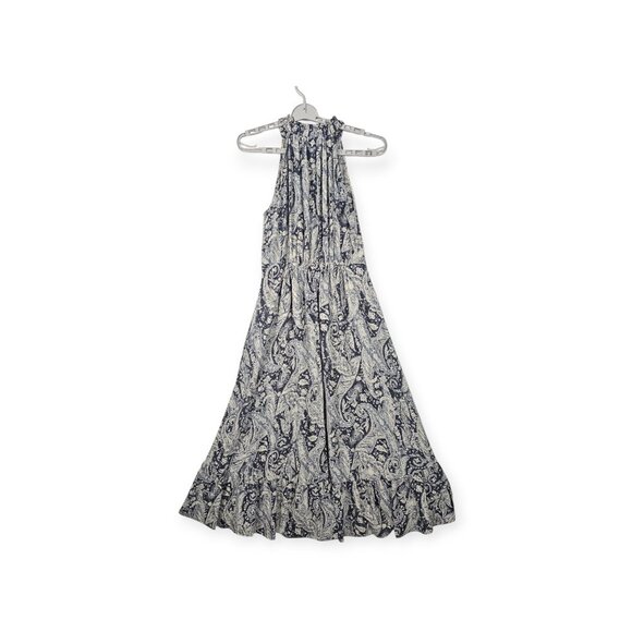 🛍️ DRESS FORUM Halter Maxi Dress - Women's Small - Navy Paisley - Picture 5 of 8